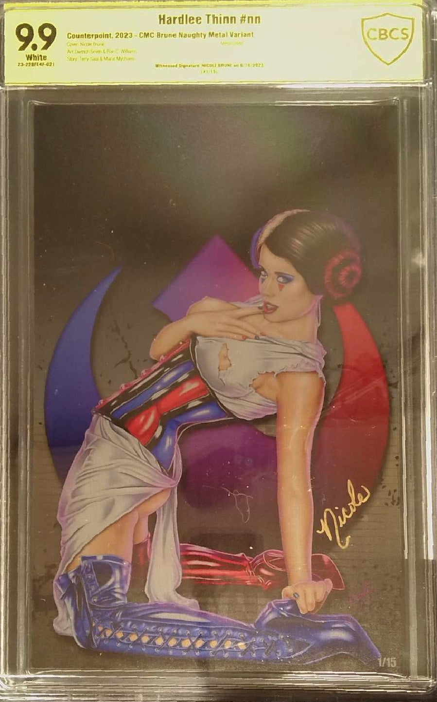 Hardlee Thin #nn CBCS Yellow Label 9.9 CMC Brune Naughty Metal Variant