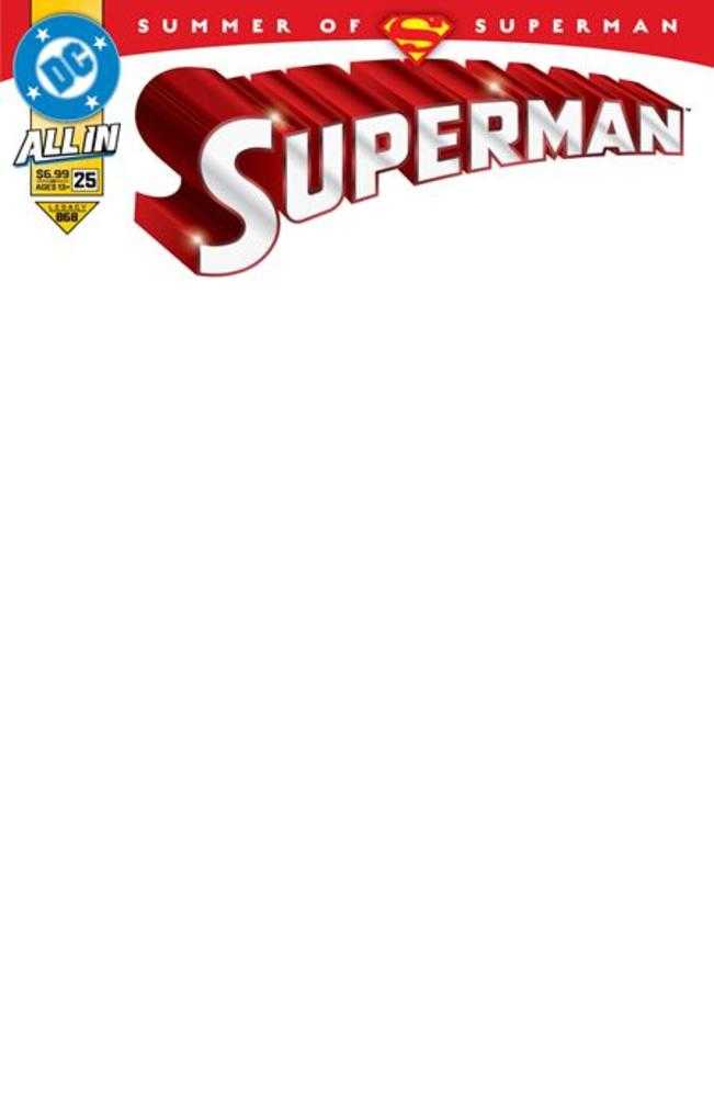 Superman #25 Cover G Blank Card Stock Variant