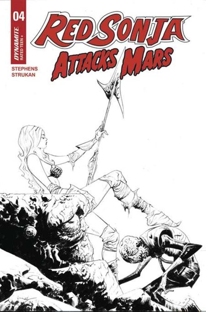 Red Sonja Attacks Mars #4 (Of 4) Cover E 1:10 Jae Lee Line Art Variant
