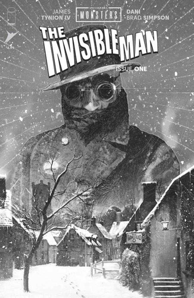 Universal Monsters The Invisible Man #1 (Of 4) Cover D 1:25 Joshua Middleton Classic Horror Black & White Variant