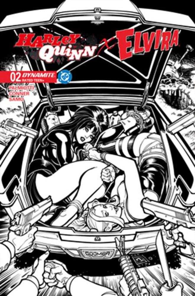 Harley Quinn X Elvira #2 Cover M 1:10 Chad Hardin Line Art Variant