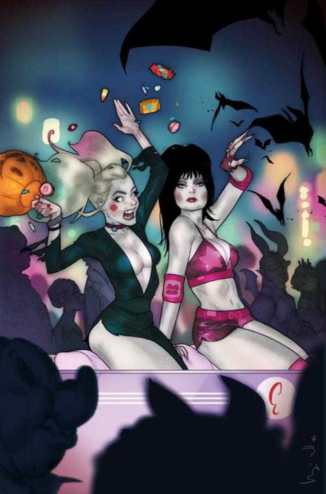 Harley Quinn X Elvira #6 Cover I 1:10 Ben Caldwell Full Art Variant