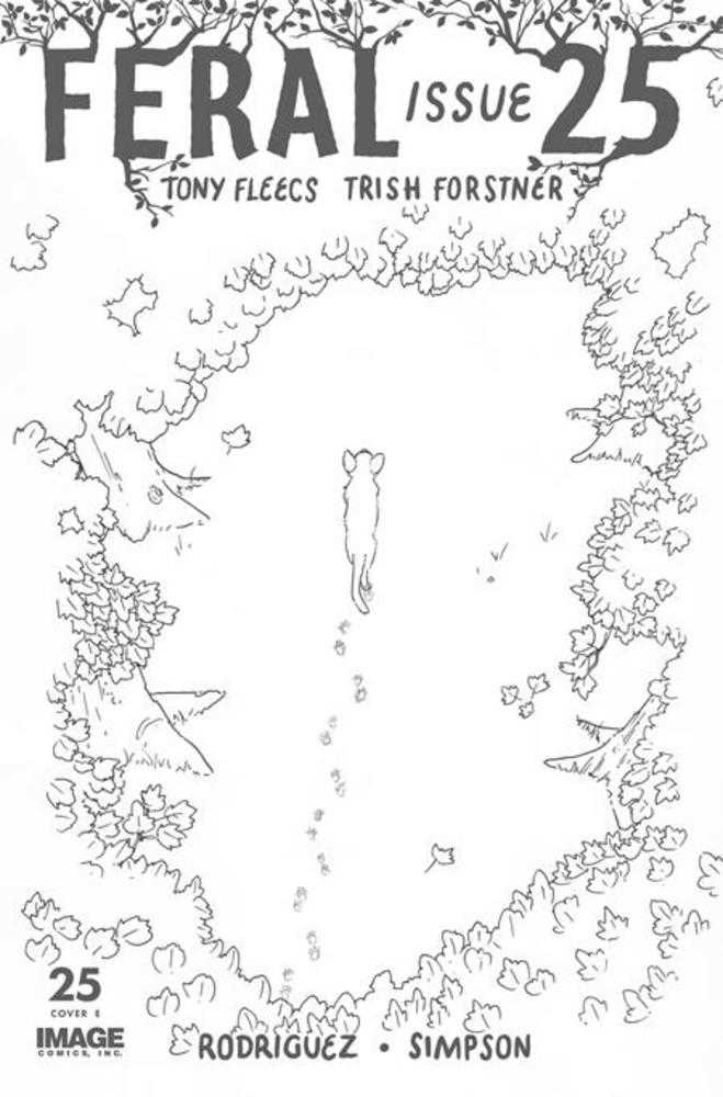 Feral #25 Cover G 1:25 Patrick Horvath Black & White Variant