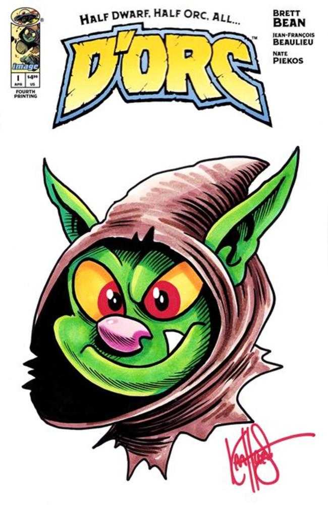 DF Dorc #1 4th Print Blank Variant Signed And Remarked By Ken Haeser