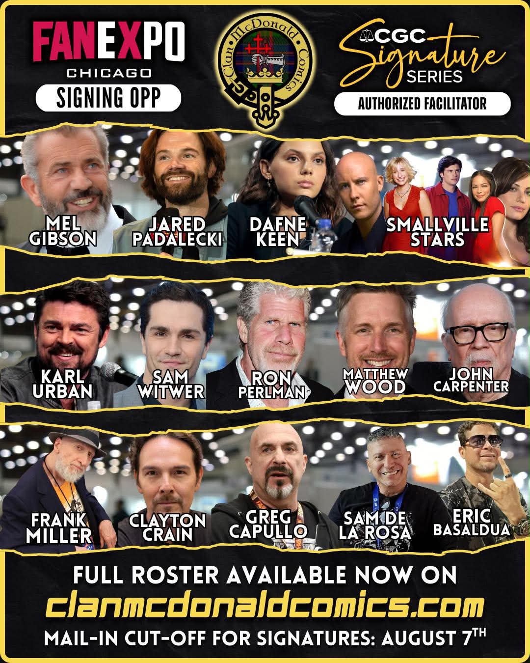 FanExpo Chicago Signing Opportunities