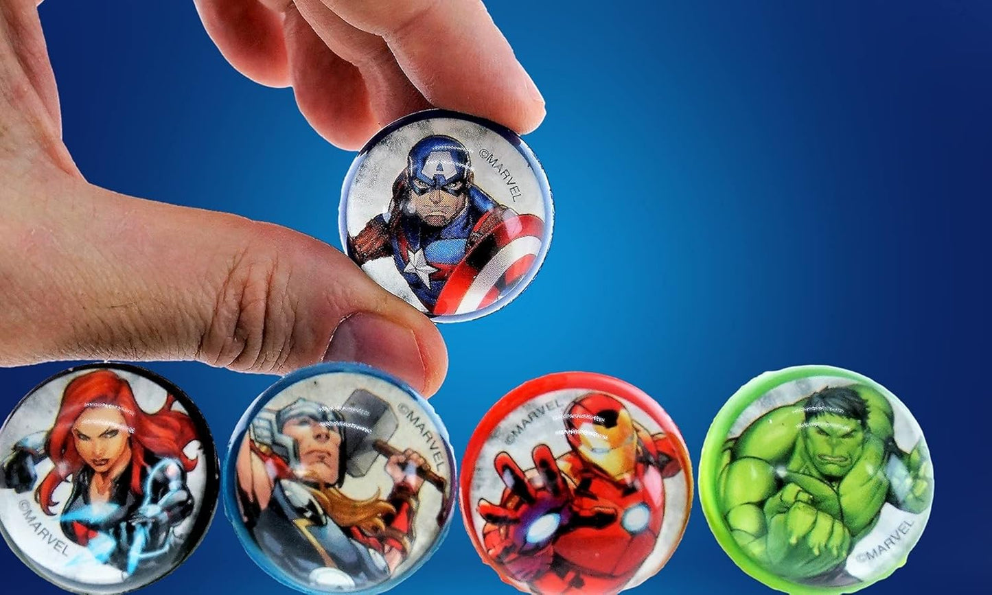 Marvel Avengers Bouncy Superballs Super Hi Bounce 1.2" (1 Pack of 5 Balls)