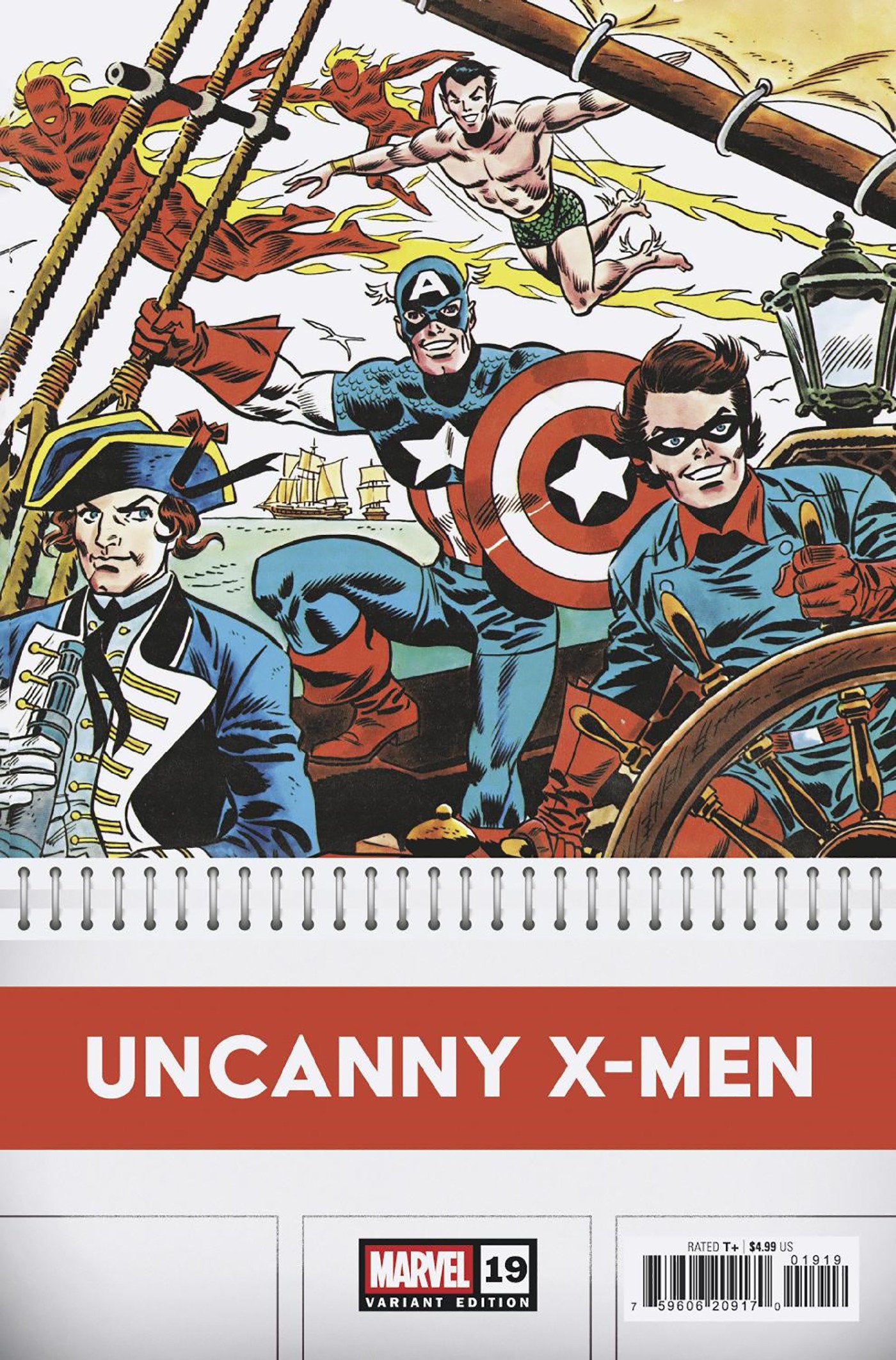 UNCANNY X-MEN #19 1:50 INCV FRANK ROBBINS BICENTENNIAL CALENDAR HIDDEN GEM VARIANT