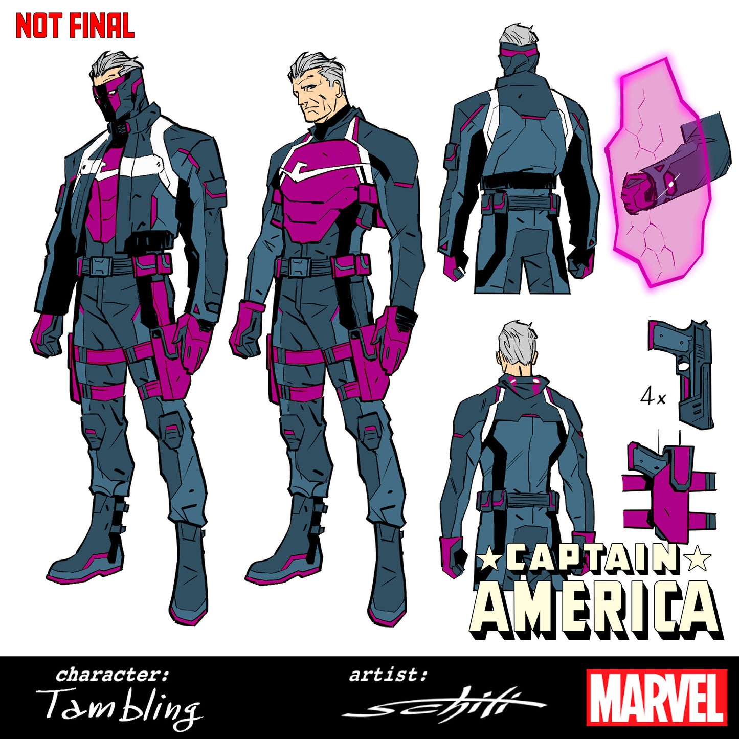 Captain America #8 1:10 Valerio Schiti Design Variant