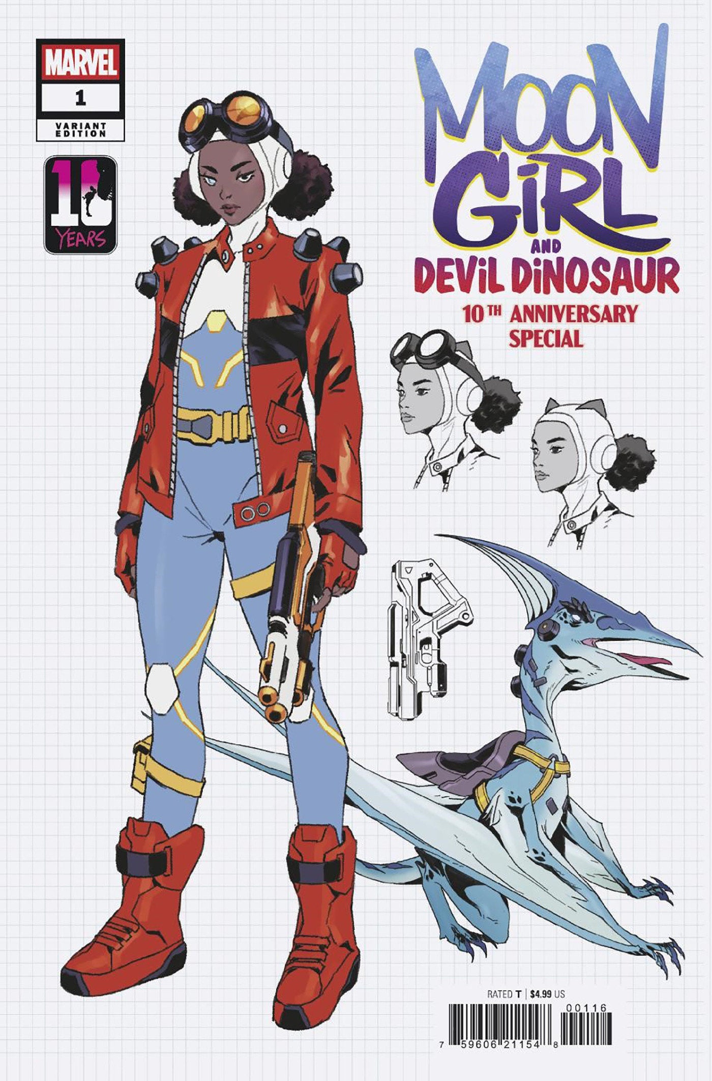 Moon Girl & Devil Dinosaur 10th Anniversary Special #1 Anand Ramcheron 1:10 Design Variant