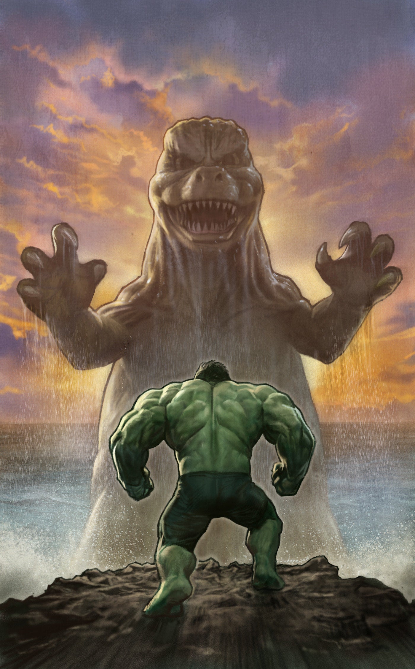 Godzilla vs. Hulk #1 Stonehouse 1:100 Full Art Variant