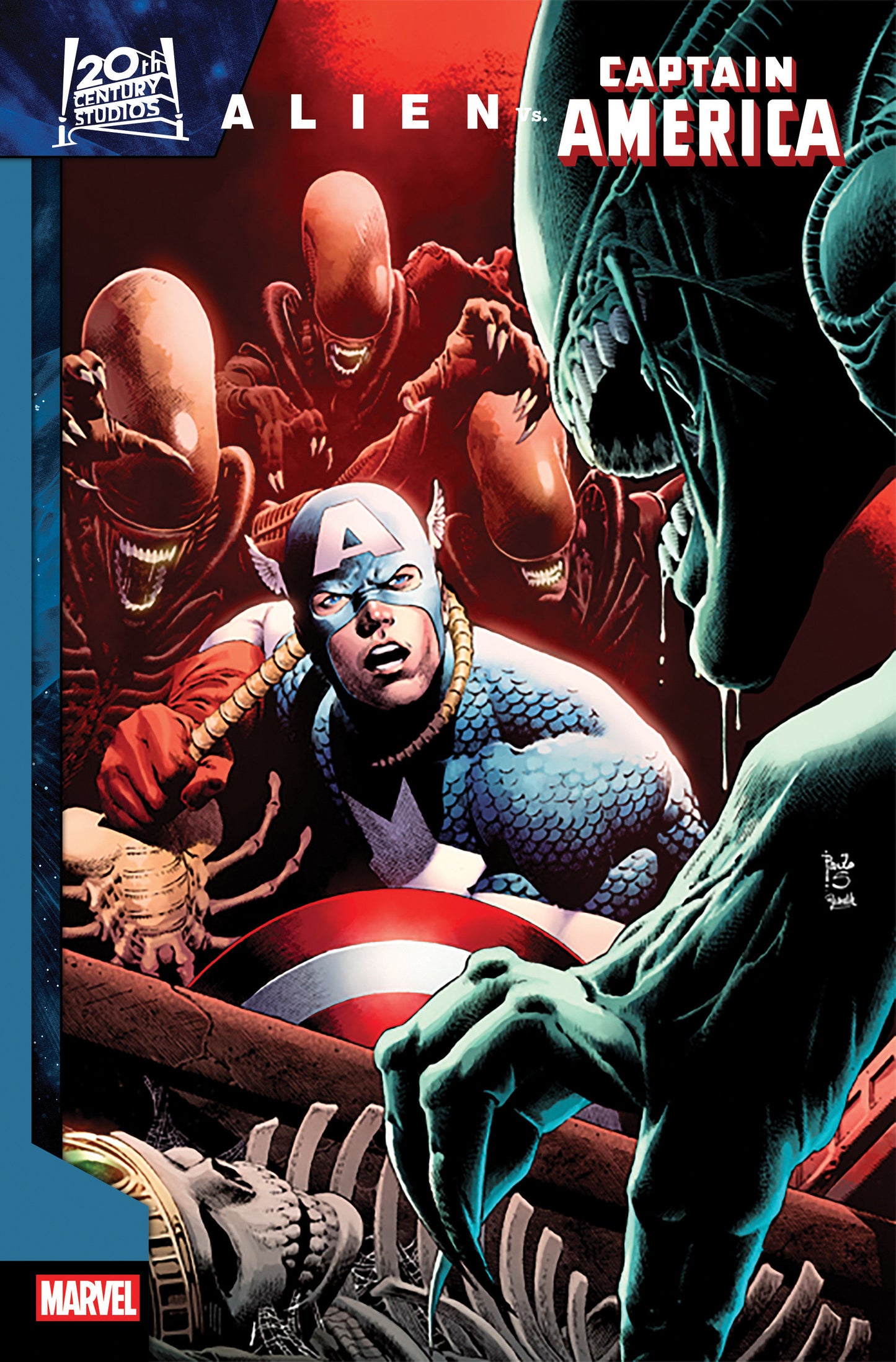 Alien vs. Captain America #1 1:25 Paulo Siqueira Variant