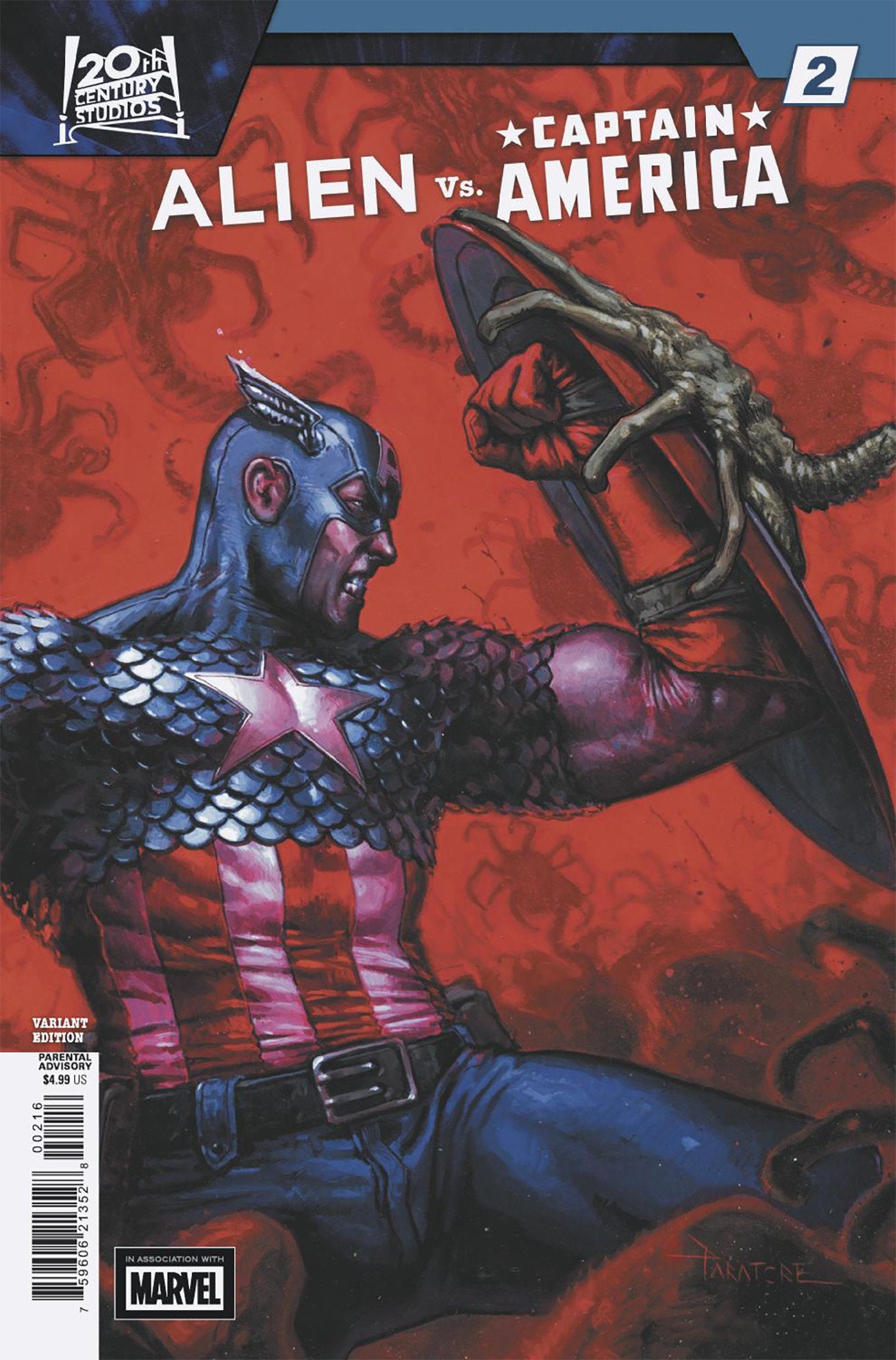 Alien vs. Captain America #2 1:25 Davide Paratore Variant