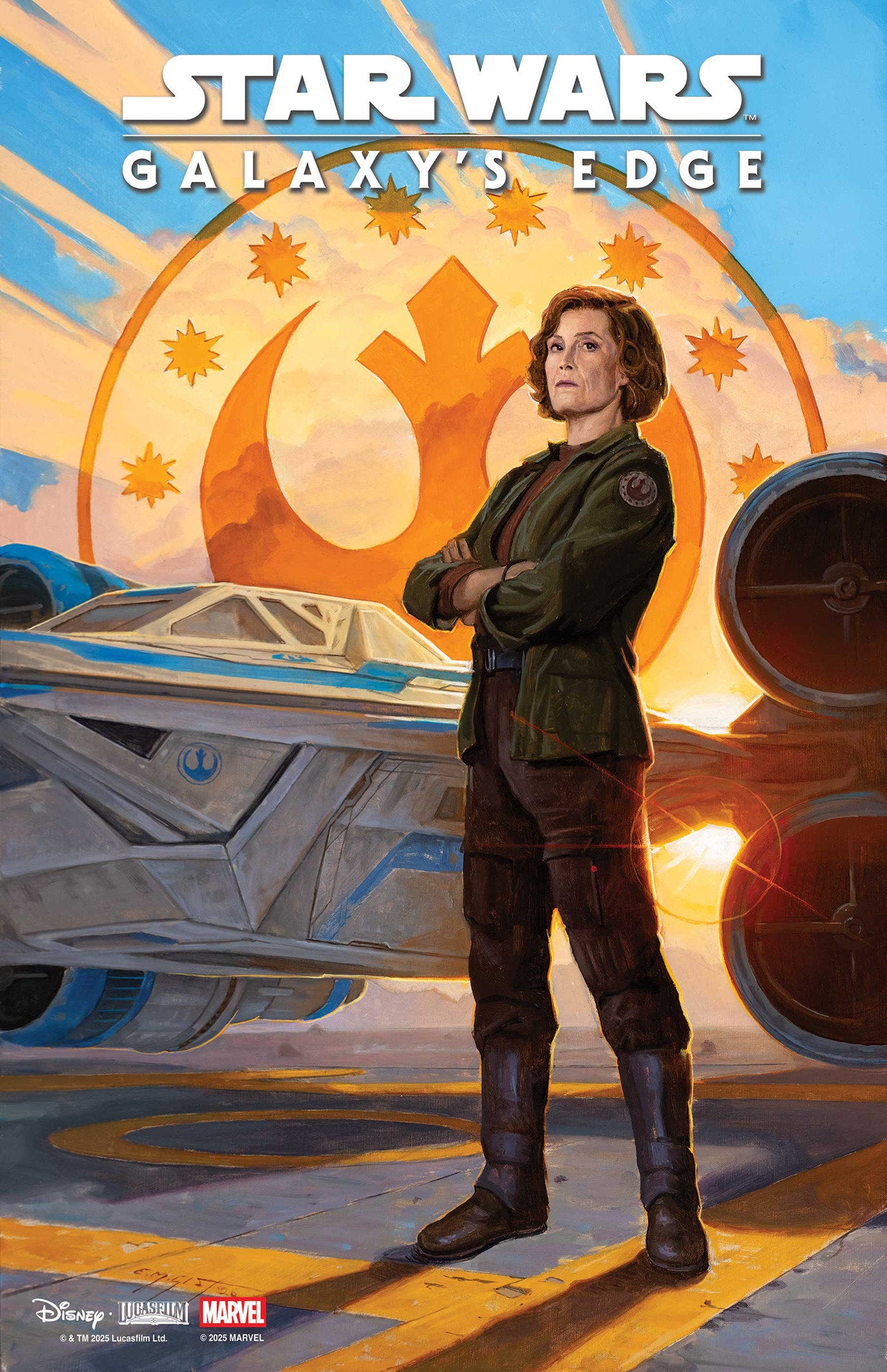 Star Wars: Galaxy's Edge Echoes Of The Empire #2 E.M. Gist Mandalorian & Grogu Variant