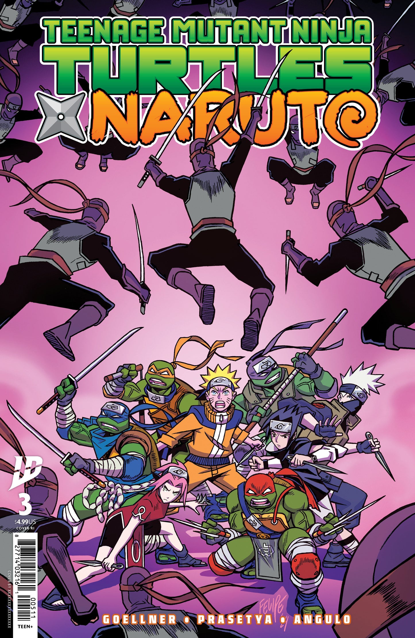 Teenage Mutant Ninja Turtles X Naruto #3 Variant Ri 1:25 (Smith)