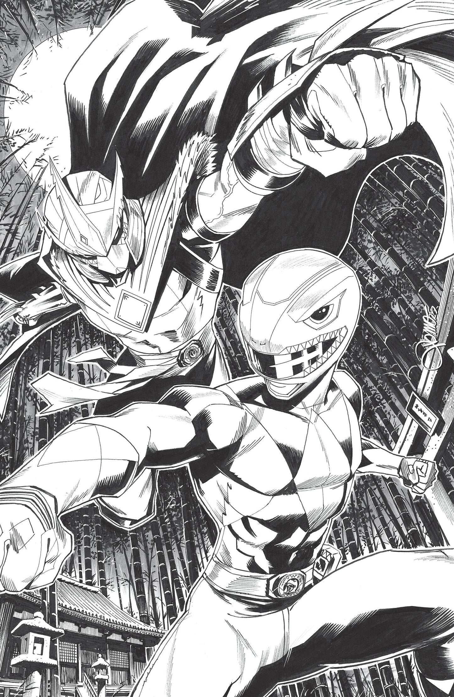 Mighty Morphin Power Rangers/Teenage Mutant Ninja Turtles III #2 E 1:10 Variant Edition (Full Art, Zonno)