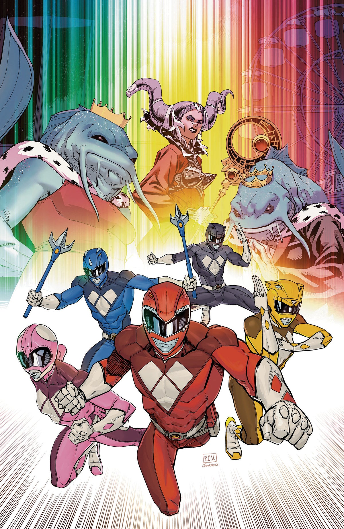 Mighty Morphin Power Rangers (2026) #4 F 1:10 Variant Edition Foil Variant (Full Art, Foil, Sevy)