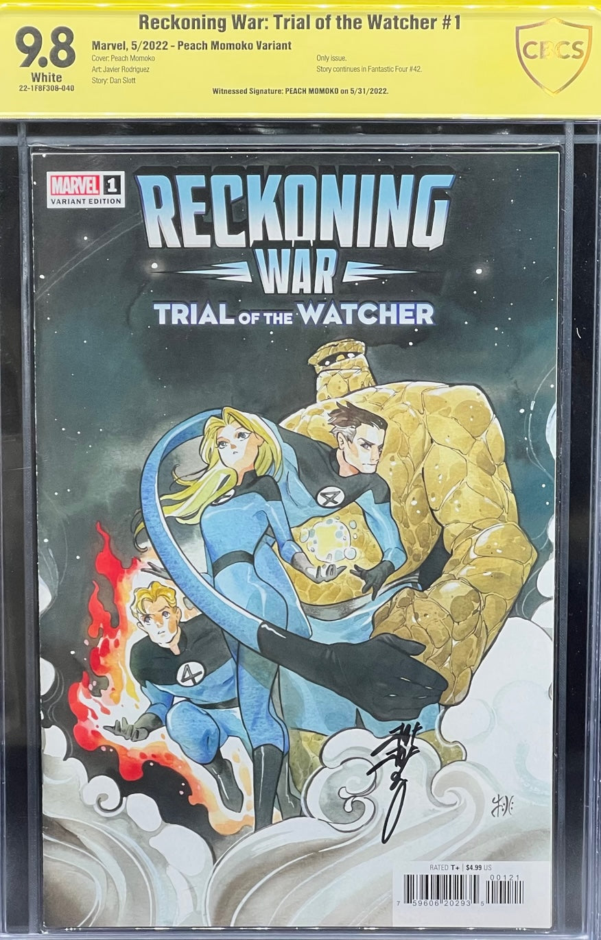 Reckoning War: Trial of the Watcher #1 Peach Momoko Variant CBCS 9.8 Yellow Label