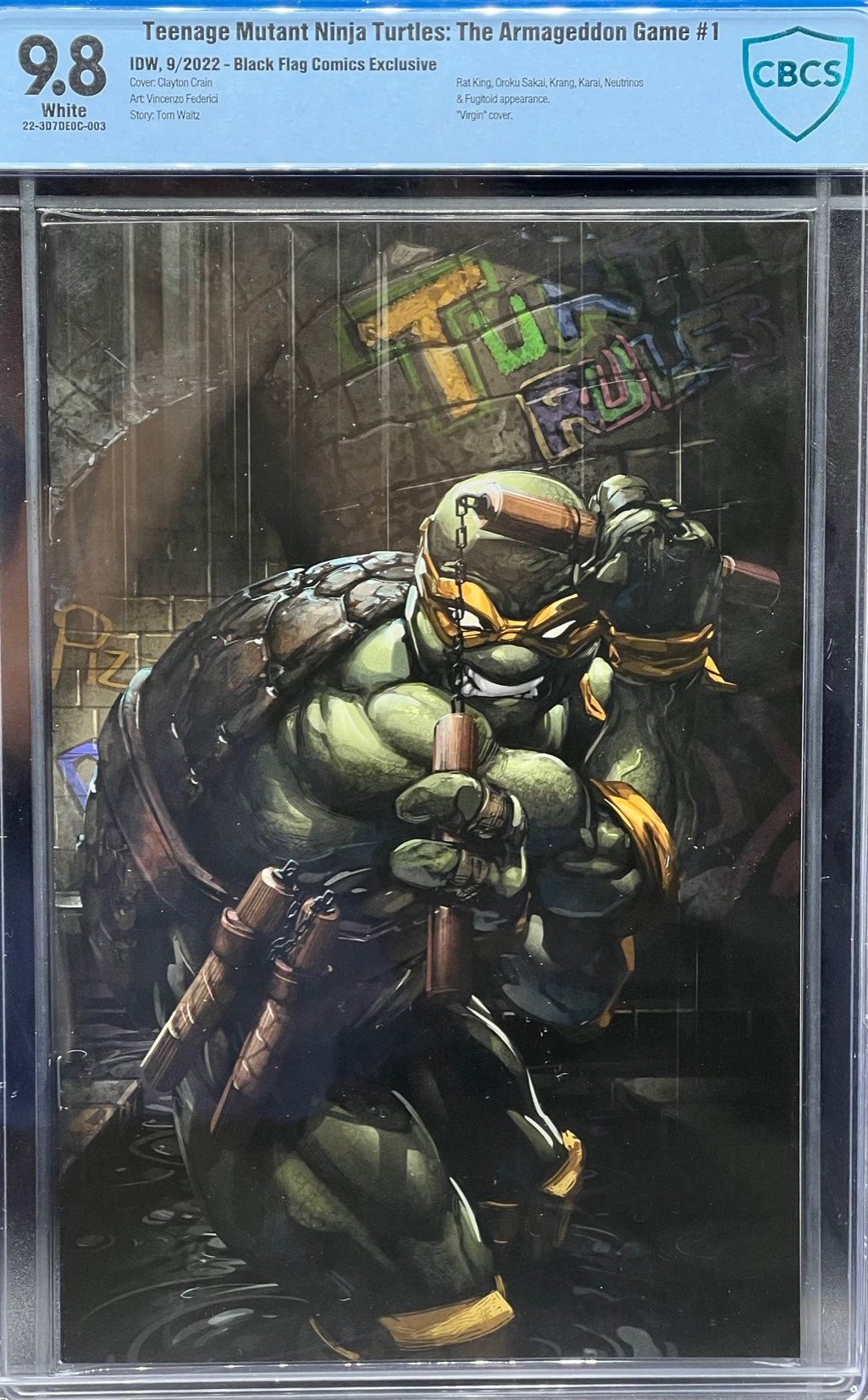 Teenage Mutant Ninja Turtles: The Armageddon Game #1 Black Flag Comics  Exclusive CBCS 9.8 Blue Label