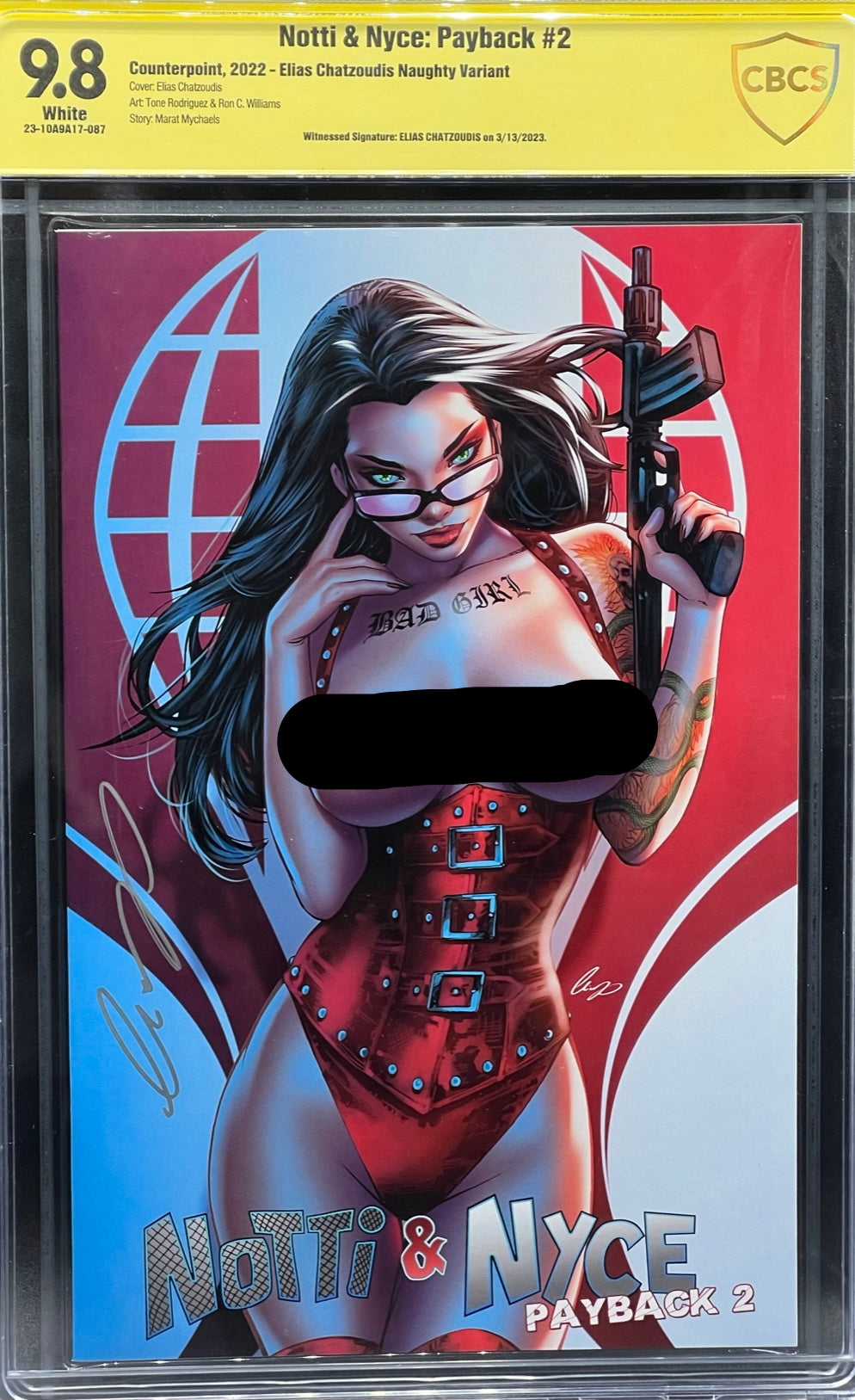 Notti & Nyce: Payback #2 Elias Chatzoudis Naughty Variant CBCS 9.8 Yellow Label