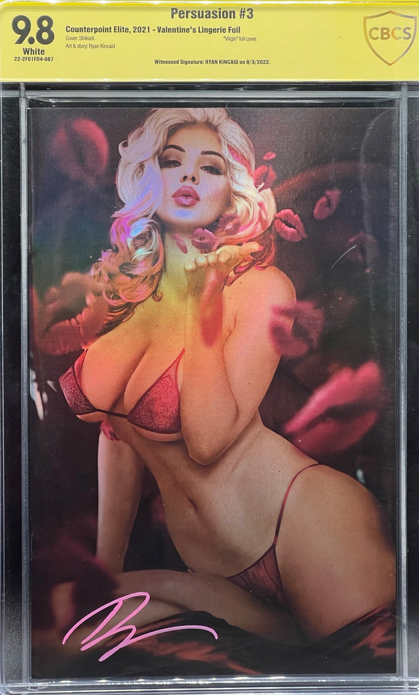 Persuasion #3 Valentine's Lingerie Foil CBCS 9.8 Yellow Label