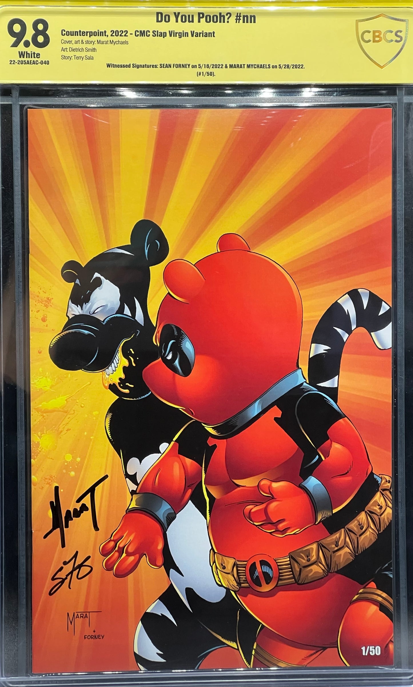 Do You Pooh? #nn CMC Slap Virgin Variant (#1) CBCS 9.8 Yellow Label Marat Mychaels & Sean Forney