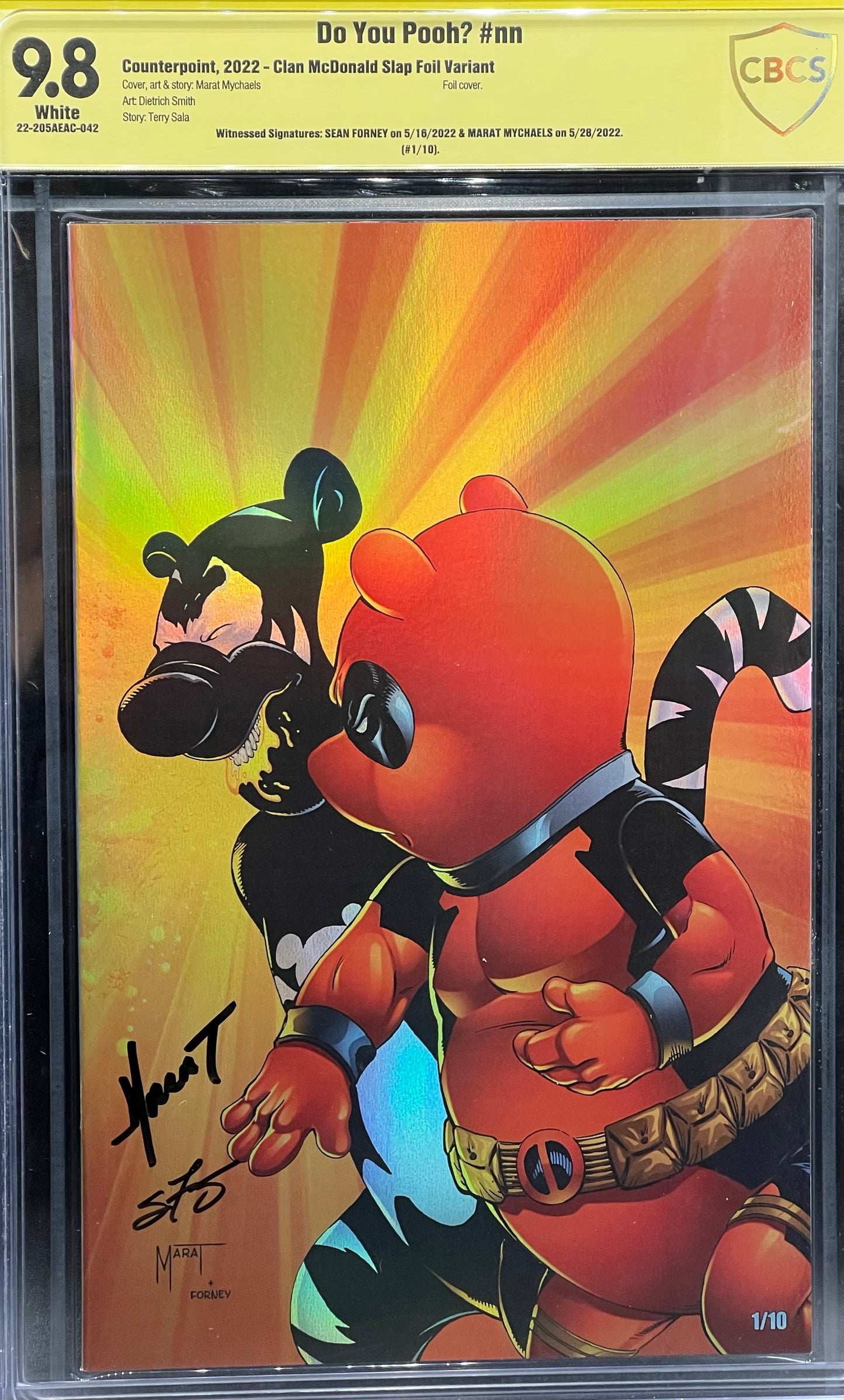 Do You Pooh? #nn Clan McDonald Slap Foil Variant (#1) CBCS 9.8 Yellow Label Marat Mychaels & Sean Forney