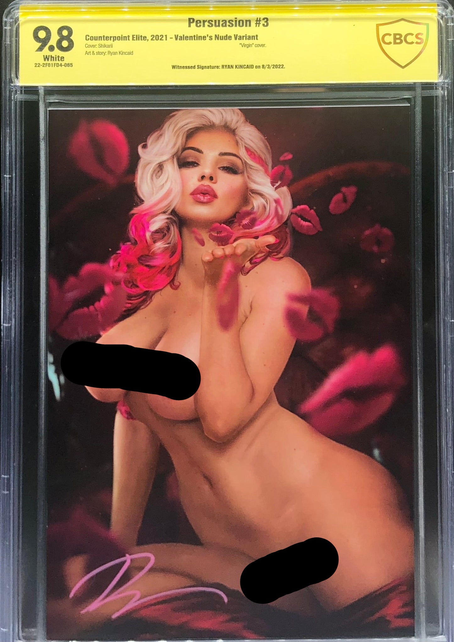 Persuasion #3 Valentine's Nude Variant CBCS 9.8 Yellow Label Kincaid