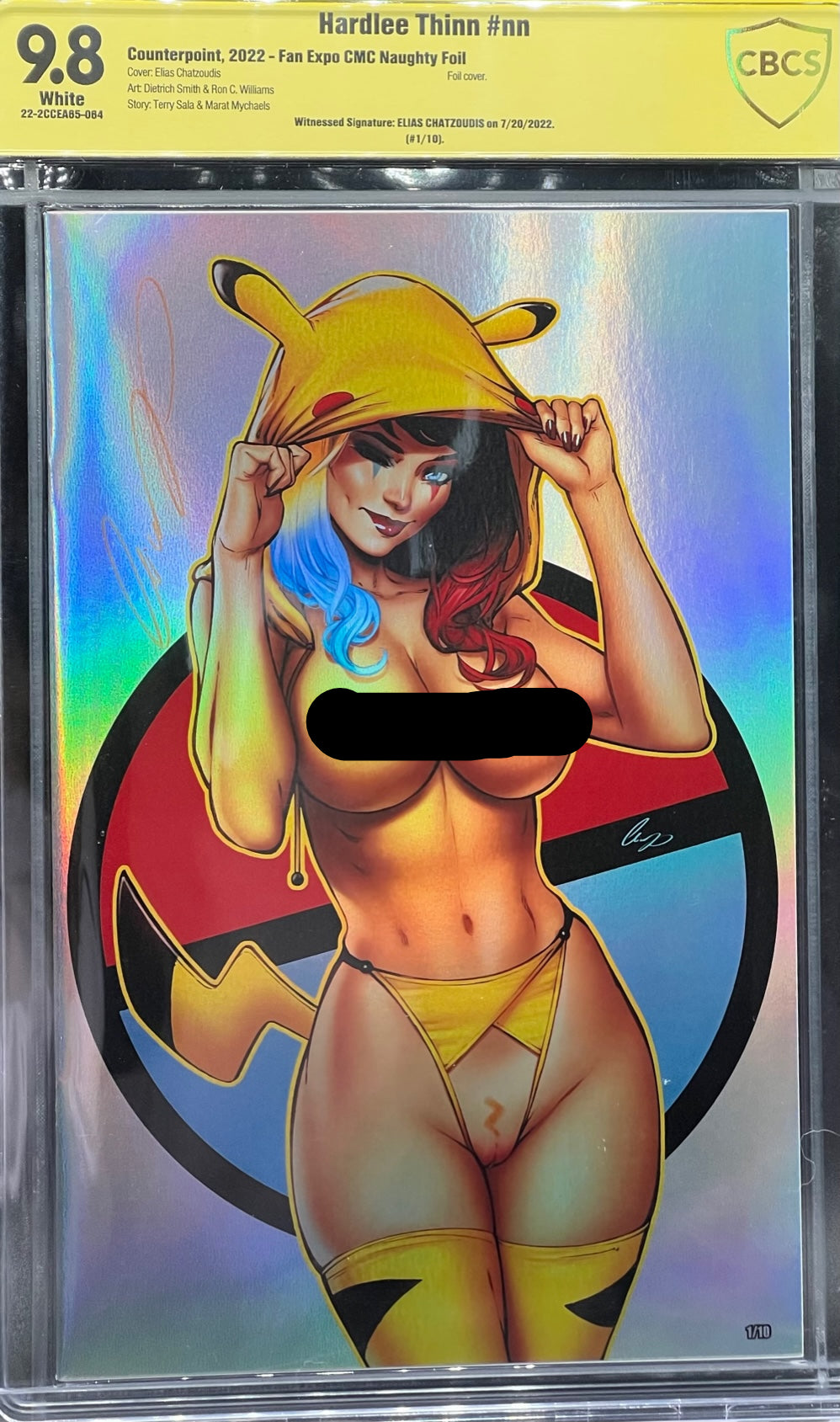 Hardlee Thinn Fan Expo CMC Pikachu Exclusive #1 SET of 4 Variants CBCS 9.8 YELLOW LABELS