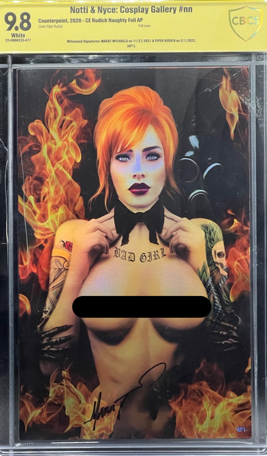 Notti & Nyce: Cosplay Gallery #nn CE Rudich Naughty Foil AP CBCS 9.8 Yellow Label Marat Mychaels & Piper Rudich