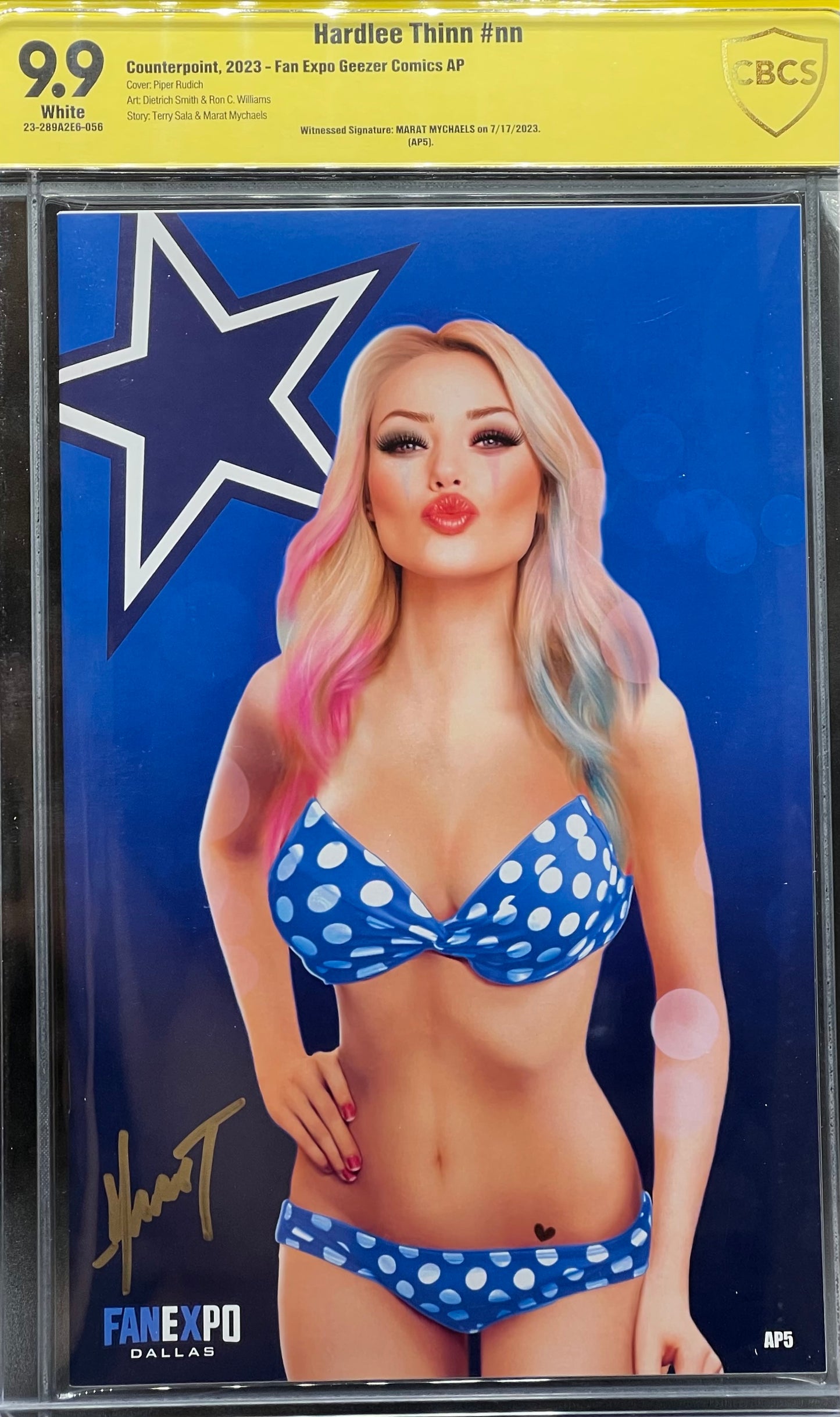 Hardlee Thinn #nn Fan Expo Geezer Comics AP CBCS 9.9 Yellow Label Marat Mychaels