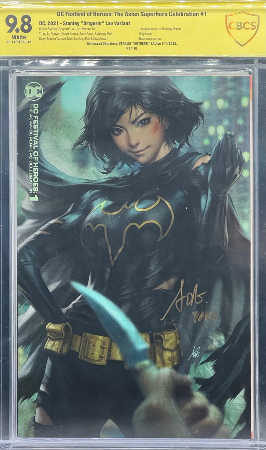 DC Festival of Heroes: The Asian Superhero Celebration #1 Stanley "Artgerm" Lau Variant CBCS 9.8 Yellow Label
