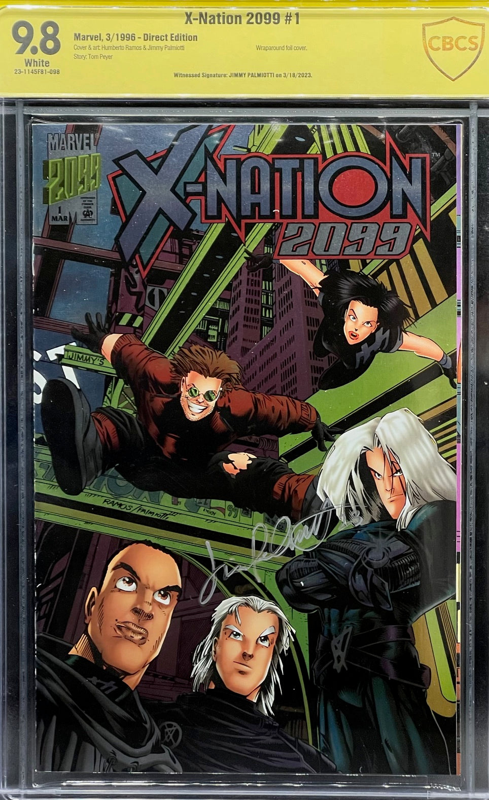 X-Nation 2099 #1 (1996) CBCS 9.8 Yellow Label Jimmy Palmiotti