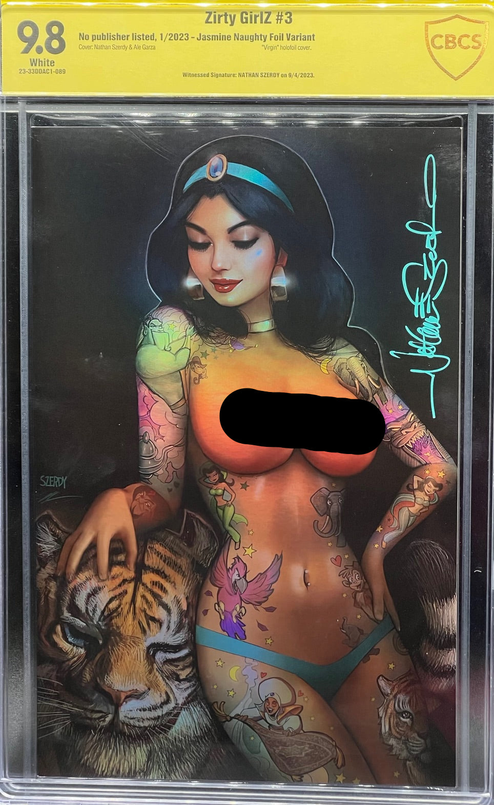 Zirty GirlZ #3 Jasmine Naughty Foil Variant CBCS 9.8 Yellow Label Nathan Szerdy