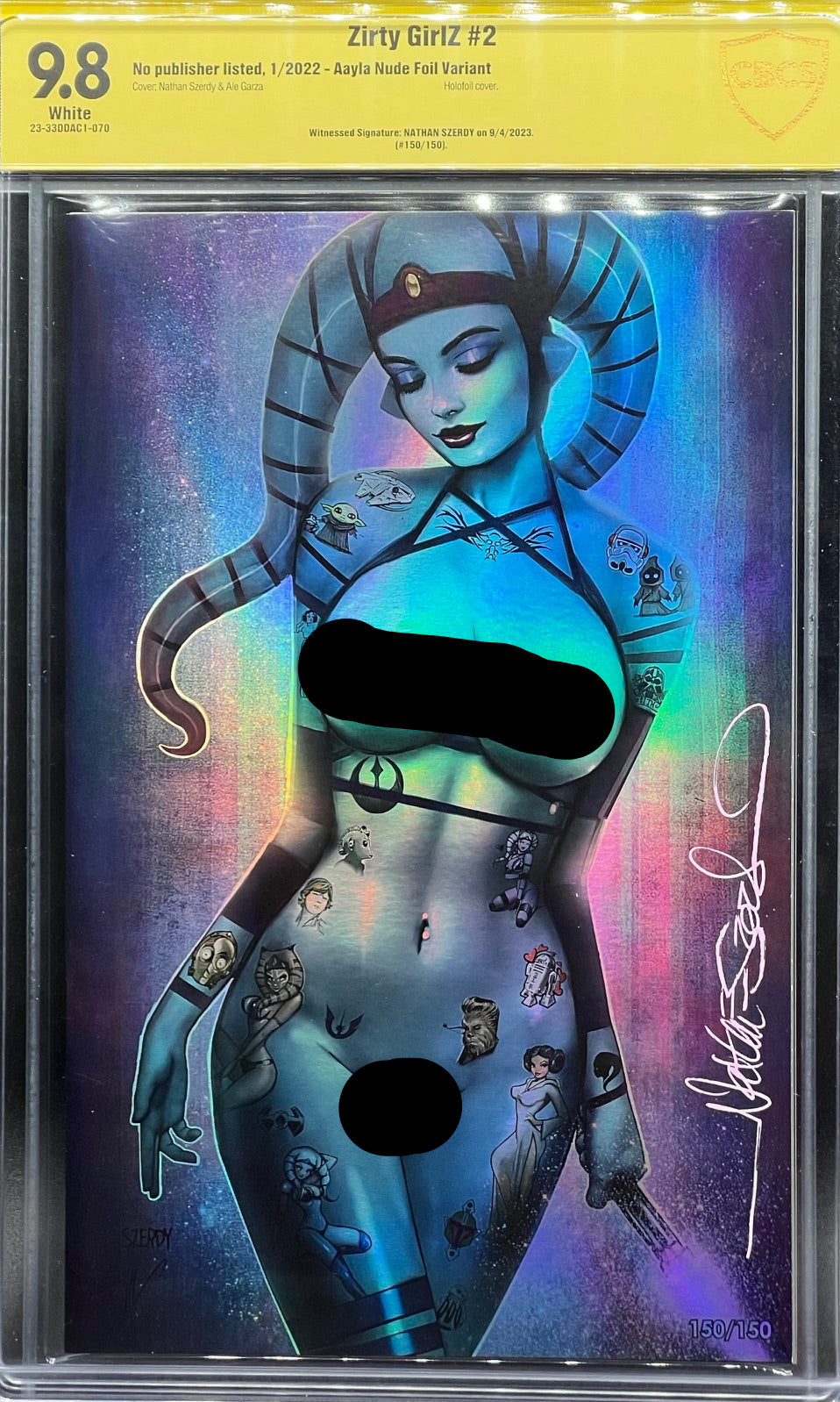 Zirty GirlZ #2 Aayala Nude Foil Variant CBCS 9.8 Yellow Label Nathan Szerdy