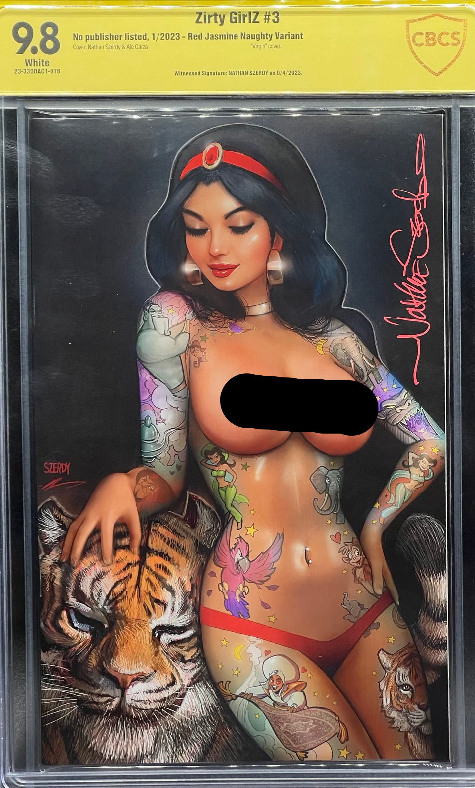 Zirty GirlZ #3 Red Jasmine Naughty Variant CBCS 9.8 Yellow Label Nathan Szerdy