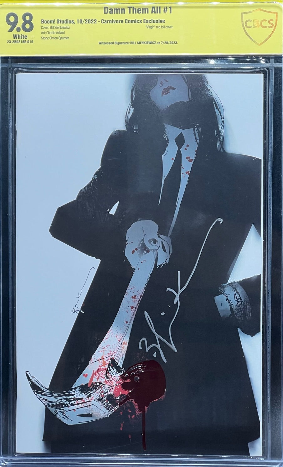 Damn Them All #1 Carnivore Comics Exclusive CBCS 9.8 Yellow Label Bill Sienkiewicz