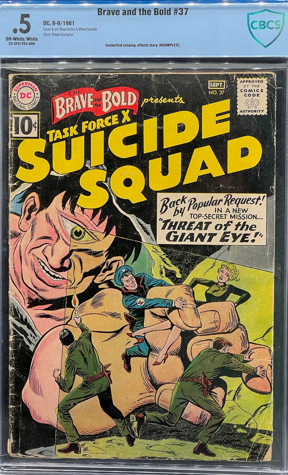 Brave and the Bold #37 (1961) CBCS 0.5 Blue Label