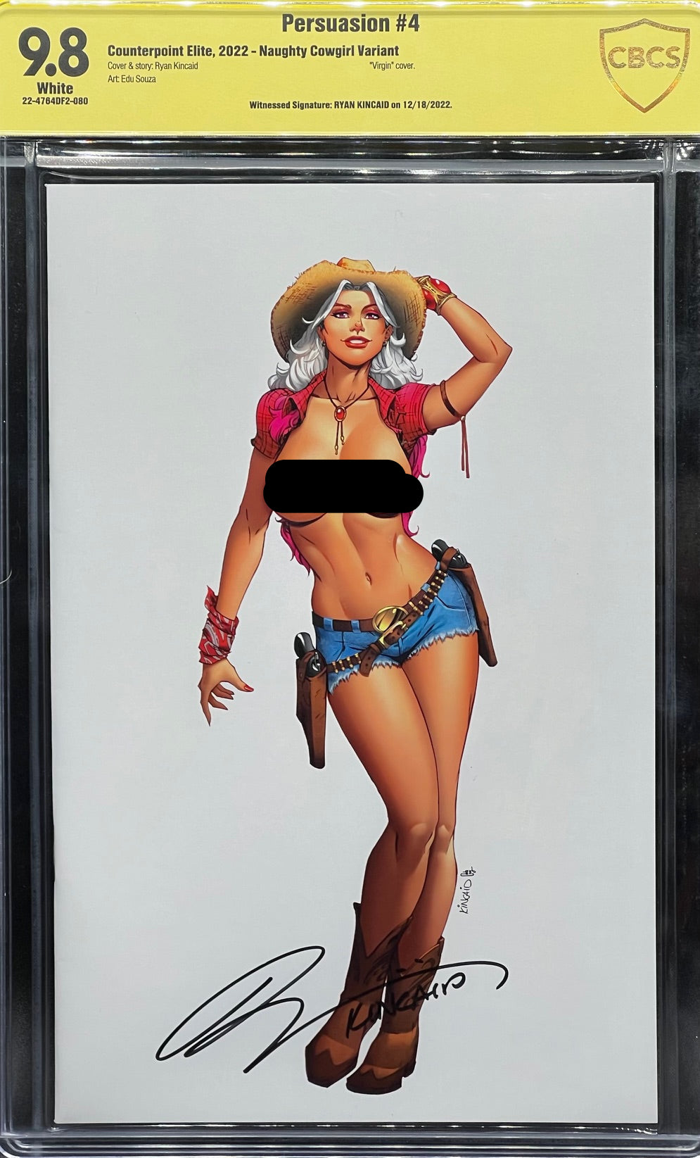 Persuasion #4 Naughty Cowgirl Variant CBCS 9.8 Yellow Label Ryan Kincaid