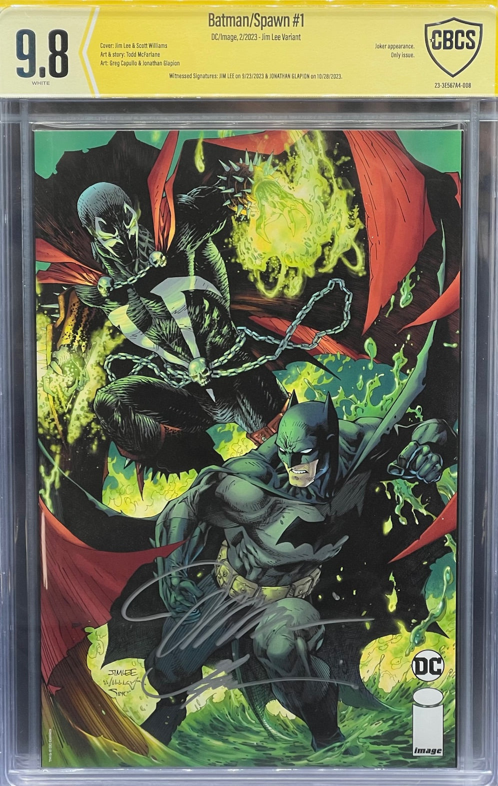 Batman/Spawn #1 Jim Lee Variant CBCS 9.8 Yellow Label ~ TRIPLE SIGNED!