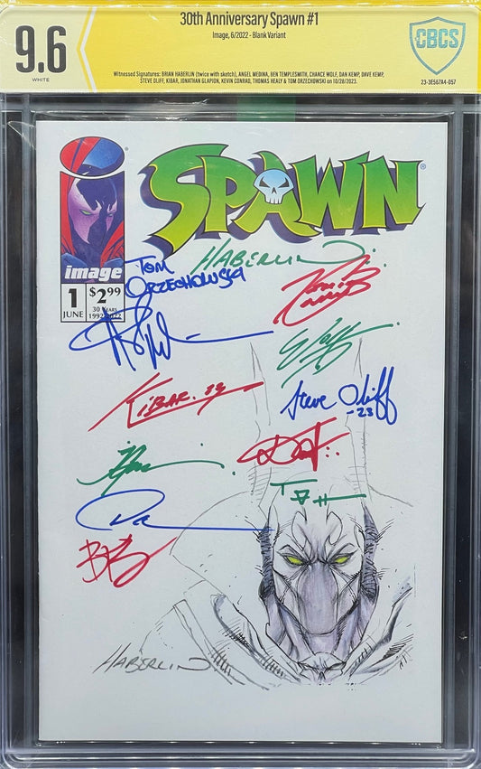 30th Anniversary Spawn #1 Blank Signature Variant CBCS 9.6 Yellow Label
