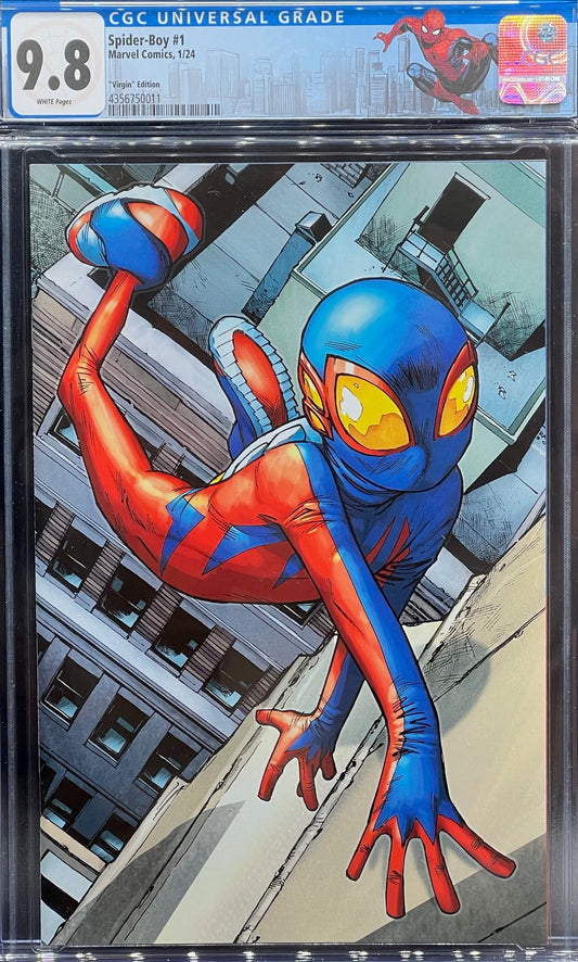 Spider-Boy #1 Ramos Virgin 1:100 Variant CGC 9.8 Universal Grade