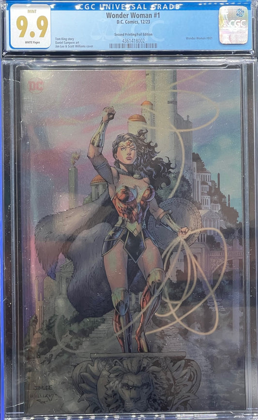 Wonder Woman #1 Second Printing Foil Edition CGC 9.9 Universal Grade