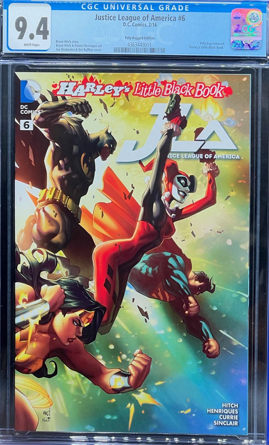 Justice League of America #6 Poly-Bagged Edition CGC 9.4 Universal Grade