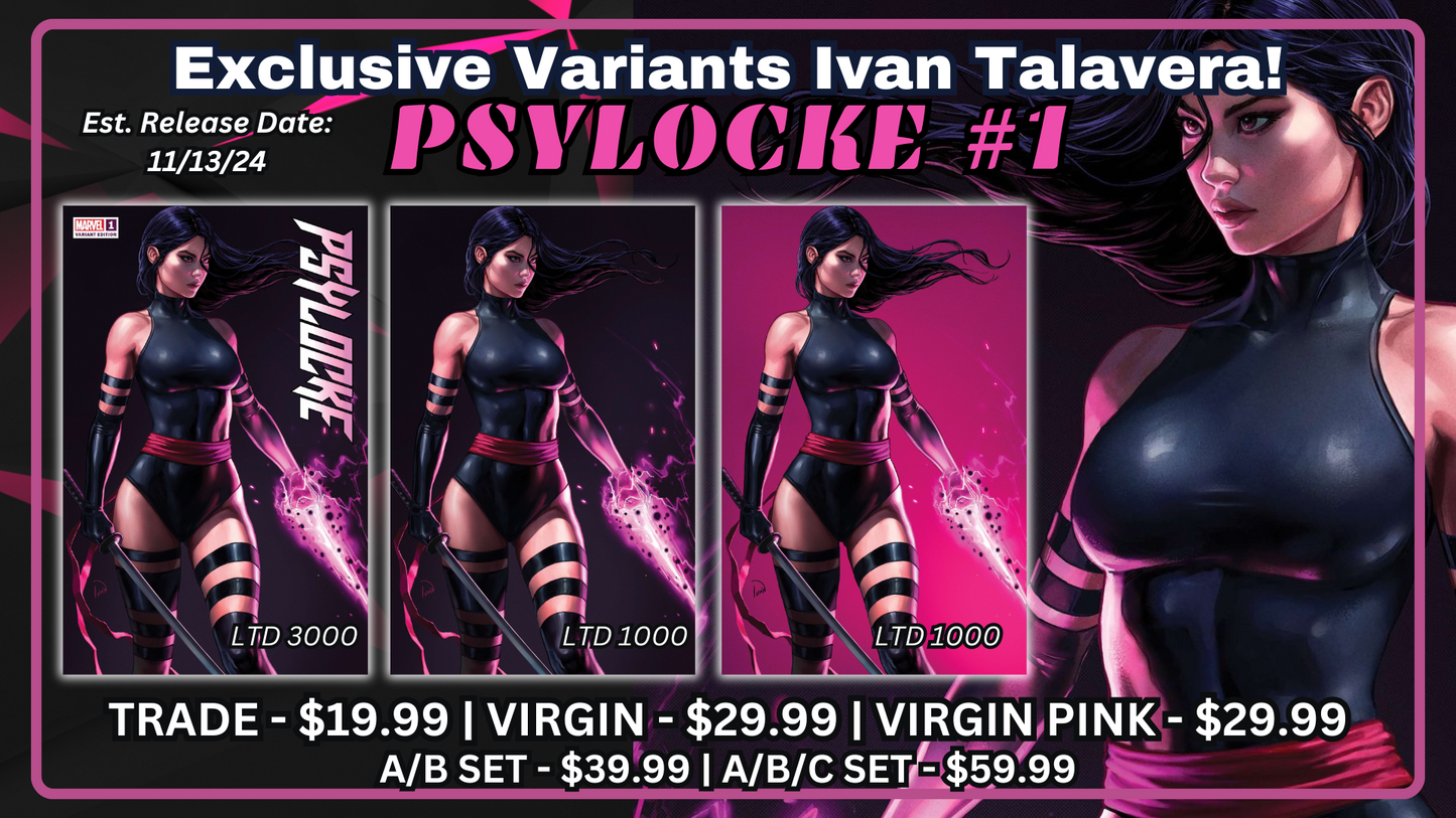 PSYLOCKE #1 WITH COVER ART BY IVAN TALAVERA!!