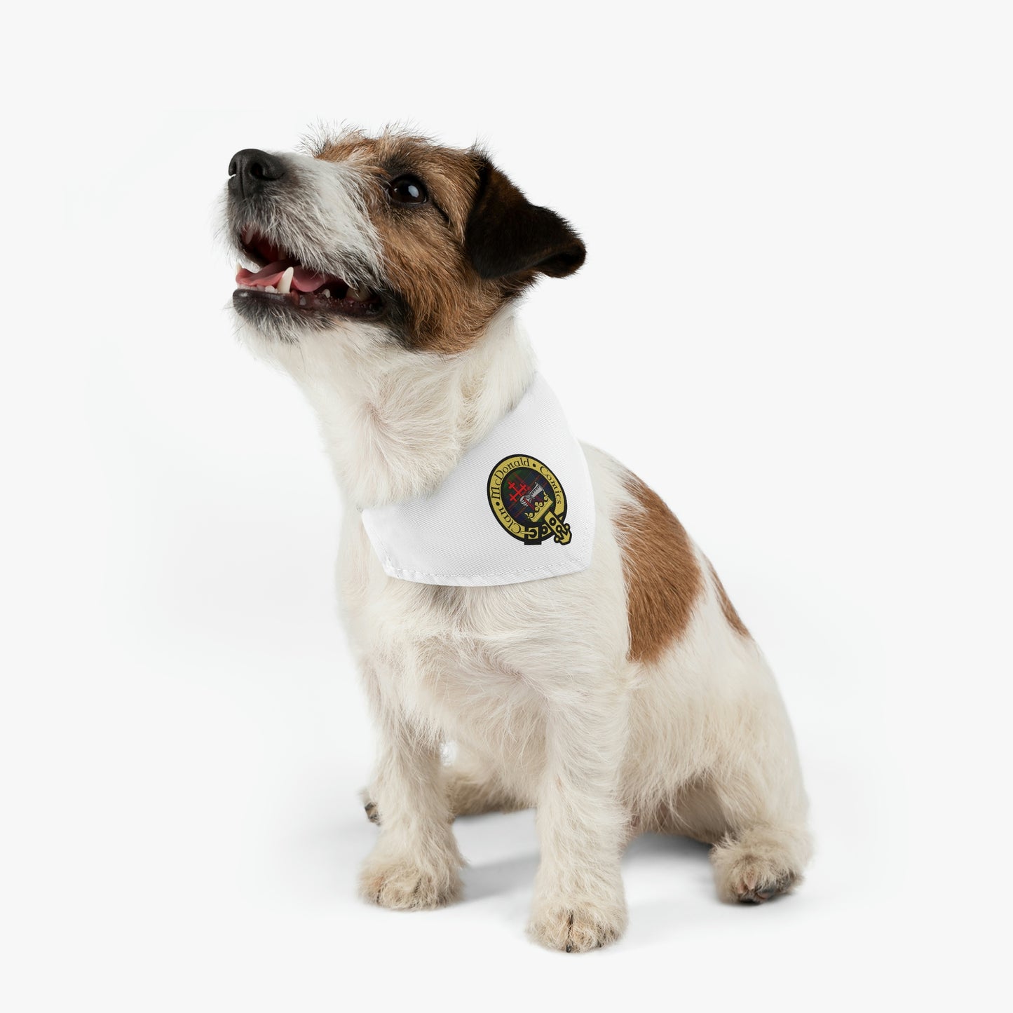 Clan McDonald Comics Pet Bandana Collar - White