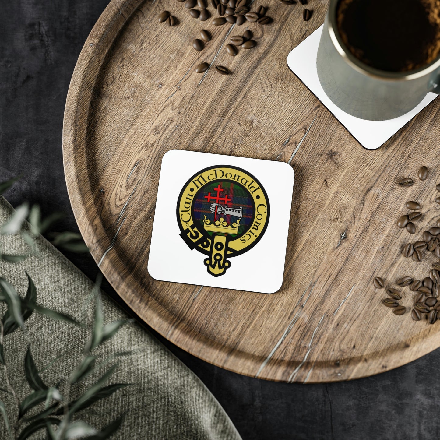 Clan McDonald Comics Coasters - White