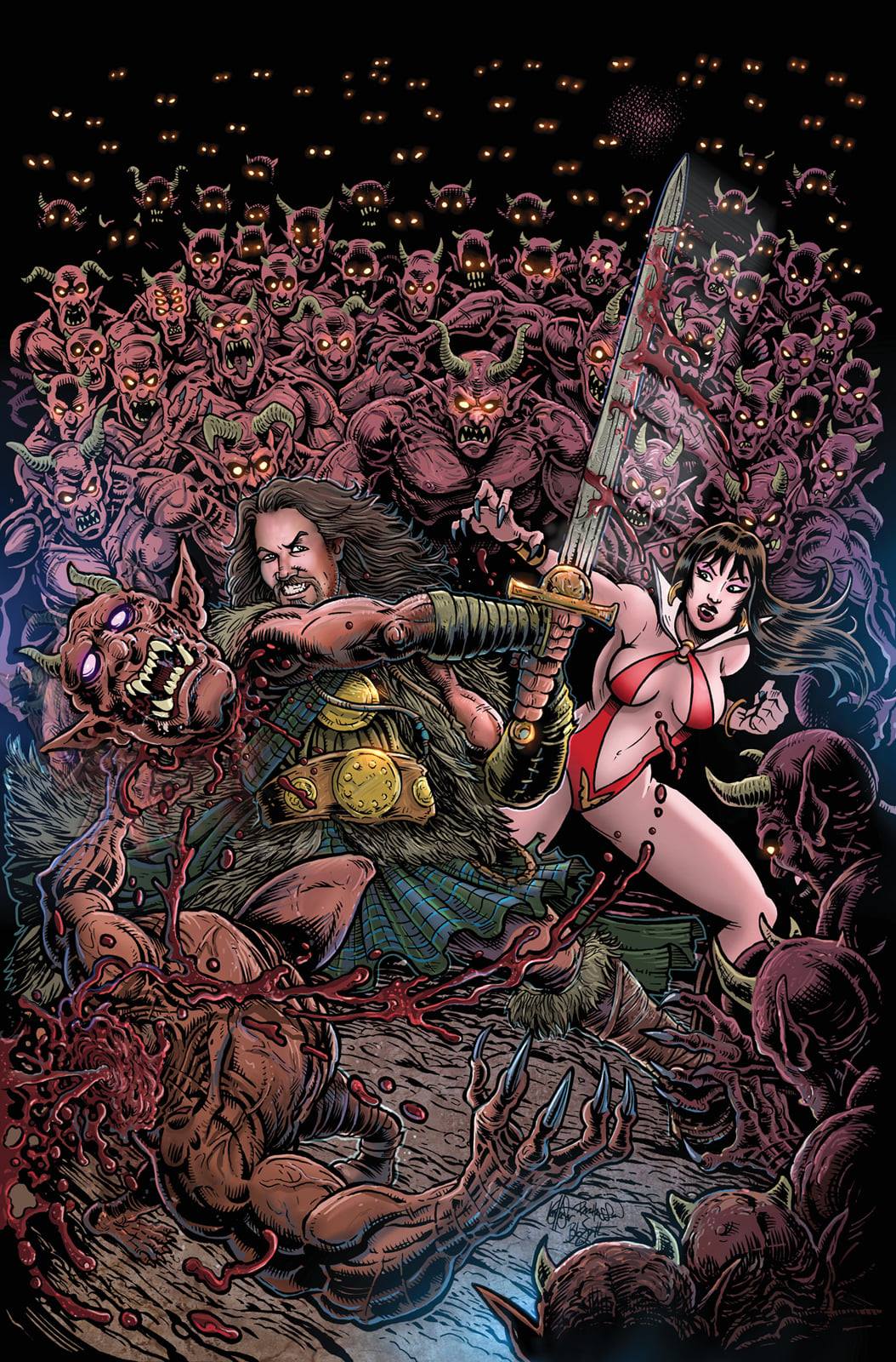 VAMPIRELLA 20 CLAN McDONALD COMICS HIGHLANDER EXCLUSIVE TRADE AND VIRGIN COVERS - "THERE CAN BE ONLY ONE STEVE McDONALD" SPECIAL