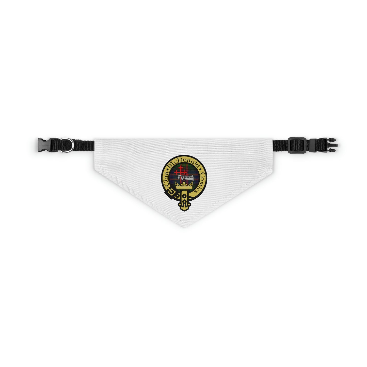 Clan McDonald Comics Pet Bandana Collar - White