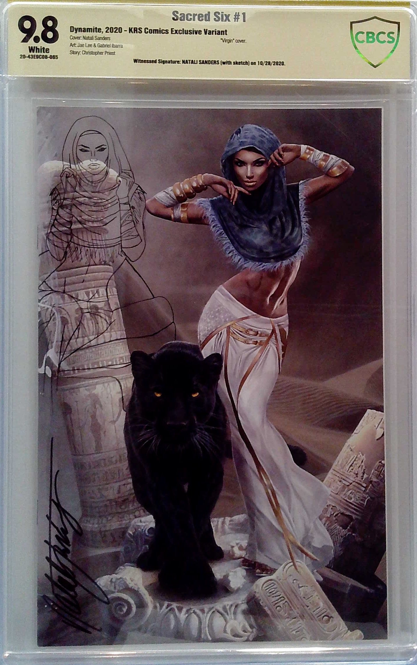 Sacred Six #1 KRS Comics Exclusive CBCS 9.8 Yellow Label Natali Sanders