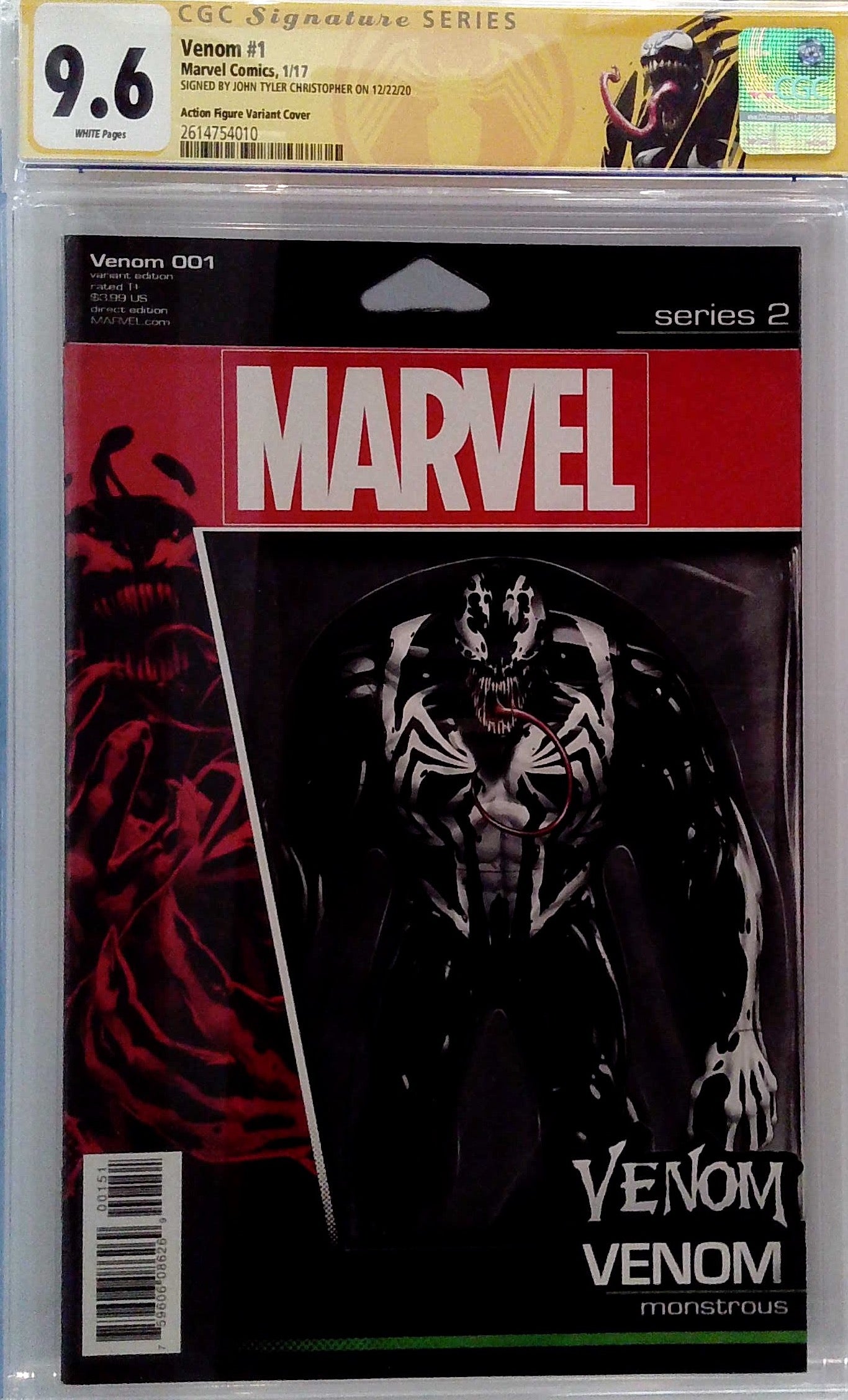 Venom #1 CGC 9.6 Action Figure Variant Yellow Label John Tyler Christopher